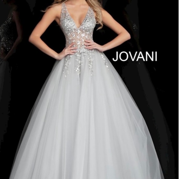 Jovani grey prom/sweet 16 dress size 4